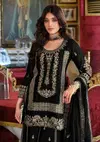 Aafrin Black And White By Eba Chinon Wholesale Readymade Suits In India